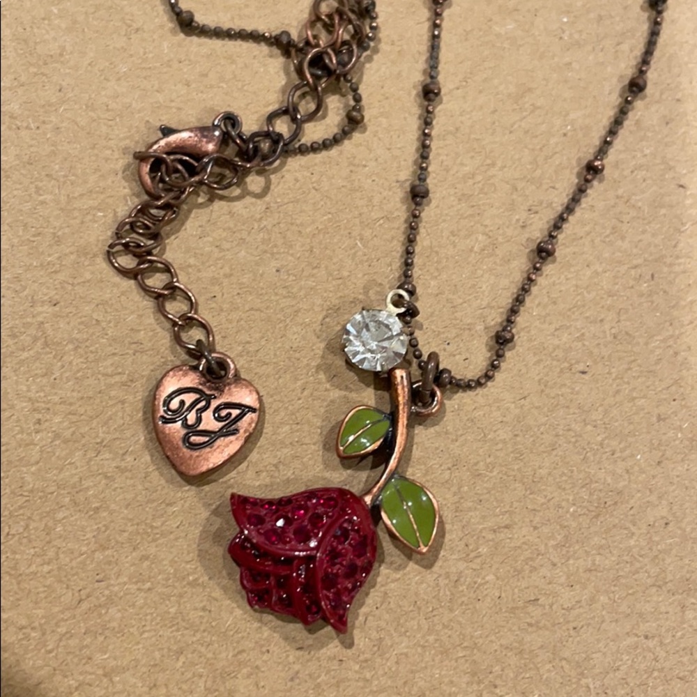Betsy Johnson Rose Necklace
